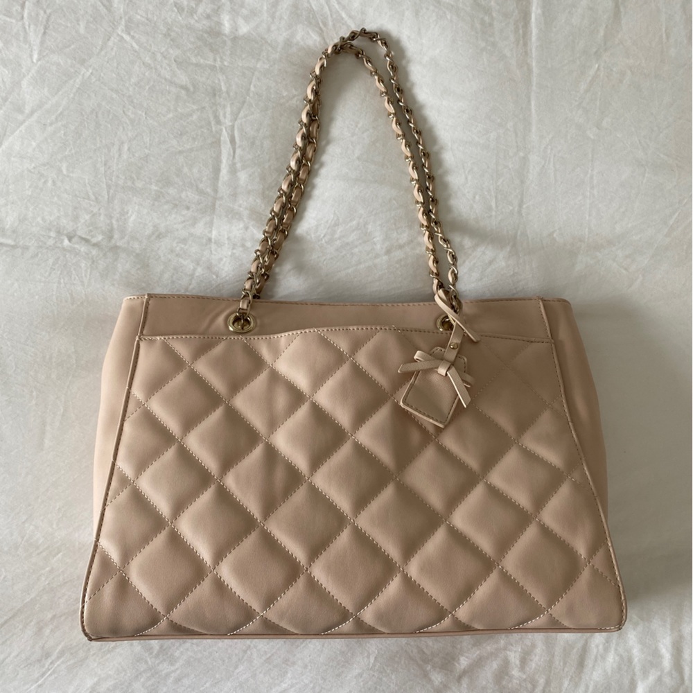 KELLY & KATIE- Genuine Leather Tote Soft Pink Carey style